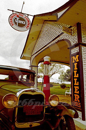 MODEL A AT STANDARD STATION (Rt 66 Odell IL)