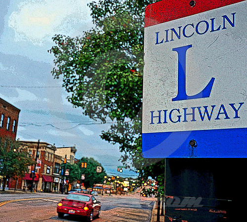 WESTBOUND AT DAWN (Lincoln Highway Massillon OH)