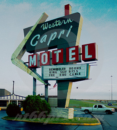 WESTERN CAPRI MOTEL SIGN (Rt 66 Tulsa OK)