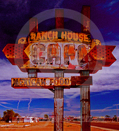 RANCH HOUSE CAFE SIGN (Rt 66 Tucumcari NM)