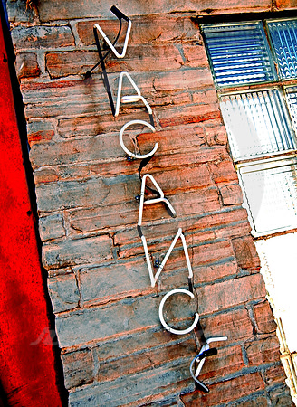 REPAIRED "VACANCY" NEON AT GARDENWAY MOTEL (Rt 66 Villa Ridge MO)