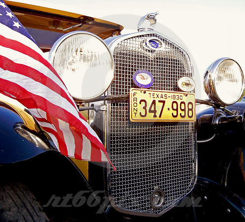 FORD ('30) WITH FLAG (Rt 66 Amarillo TX)