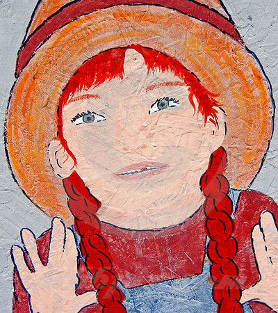 YOUNGER GIRL, MURAL DETAIL (Rt 66 Depew OK)