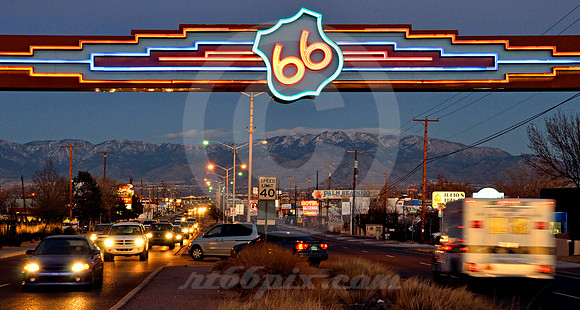 CENTRAL AVENUE AT SUNSET (Rt 66 Albuquerque NM)