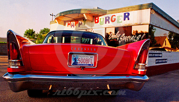 CHRYSLER ('58) AT HAPPY BURGER (Rt 66 Sapulpa OK)