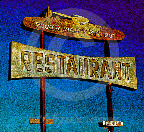 ROAD RUNNER SIGN (Rt 66 nr Amboy CA)