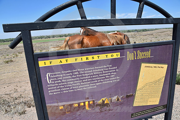 JULESBURG MARKER & HORSES (nr Julesburg CO)