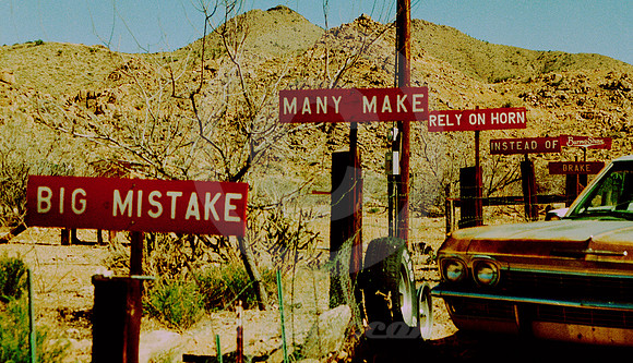 ORIGINAL BURMA-SHAVE SIGNS (Rt 66 Hackberry AZ)