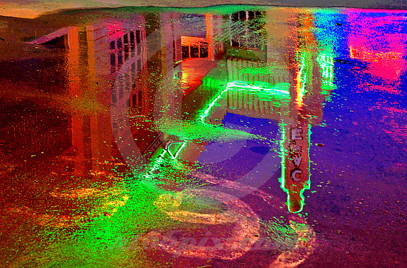 REFLECTIONS IN SNOWMELT (Rt 66 Shamrock TX)