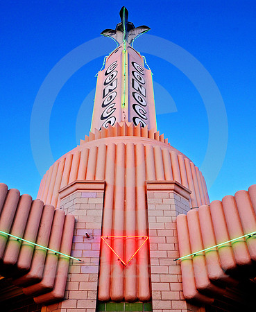 TOWER SIGN PASTEL (Rt 66 Shamrock TX)