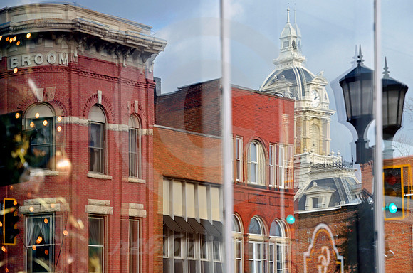 DOWNTOWN REFLECTIONS (National Road Cambridge OH)
