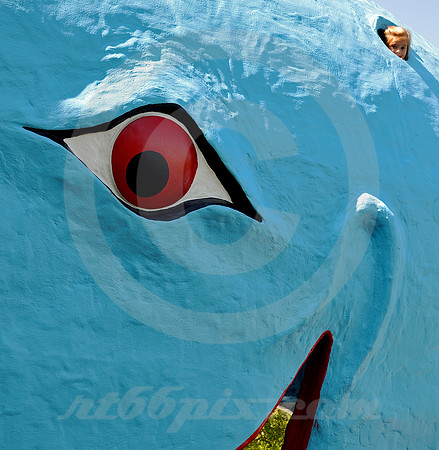BLUE WHALE #1 EAST DETAIL WITH GIRL (Rt 66 Catoosa OK)