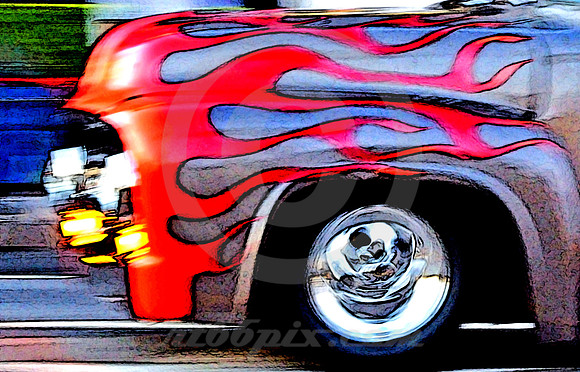 FORD IN FLAMES (Rt 66 San Bernardino CA)