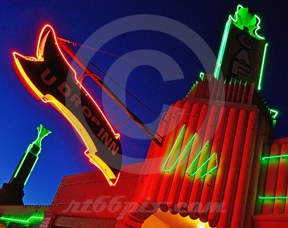 U-DROP INN AND TOWER SIGNS (Rt 66 Shamrock TX)