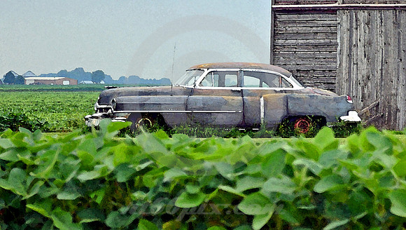 CADILLAC GOES GREEN (Lincoln Highway nr Rochelle IL)