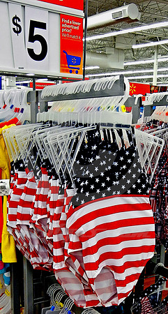 US FLAG BATHING SUIT AT WALMART (East TX)