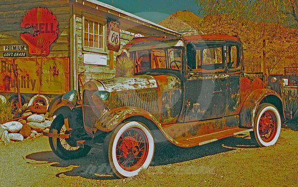 SHELL & OLD TRUCK (Rt 66 Hackberry AZ)